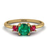 Classic Three Stone Emerald Engagement Ring - Valentina No. 49