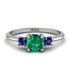 Classic Three Stone Emerald Engagement Ring - Valentina No. 66 image 1