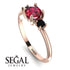 Classic Three Stone Ruby Engagement Ring - Valentina No. 41 image 2