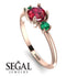 Classic Three Stone Ruby Engagement Ring - Valentina No. 26 image 2