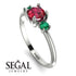Classic Three Stone Ruby Engagement Ring - Valentina No. 27 image 2