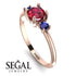 Classic Three Stone Ruby Engagement Ring - Valentina No. 71 image 2