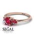 Classic Three Stone Ruby Engagement Ring - Valentina No. 56 image 3