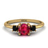 Classic Three Stone Ruby Engagement Ring - Valentina No. 40 image 1