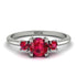Classic Three Stone Ruby Engagement Ring - Valentina No. 57