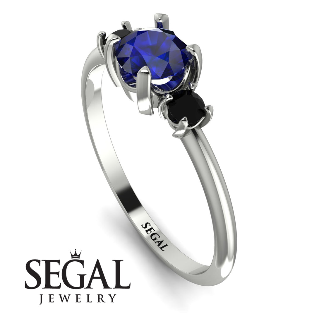 Classic Three Stone Sapphire Engagement Ring - Valentina No. 45