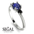 Classic Three Stone Sapphire Engagement Ring - Valentina No. 45