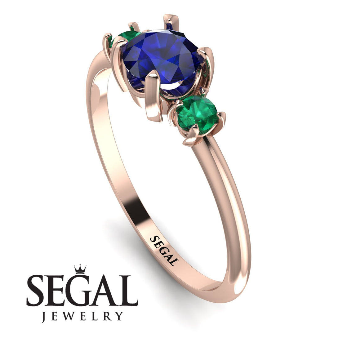 Classic Three Stone Sapphire Engagement Ring - Valentina No. 29