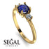 Classic Three Stone Sapphire Engagement Ring - Valentina No. 13 image 2