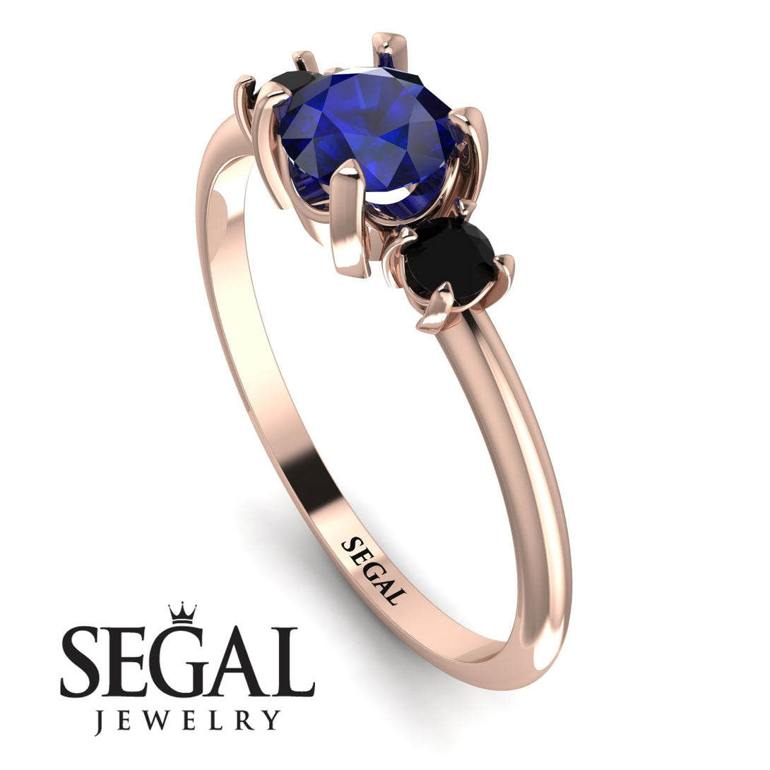 Classic Three Stone Sapphire Engagement Ring - Valentina No. 44