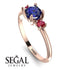 Classic Three Stone Sapphire Engagement Ring - Valentina No. 59 image 2