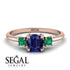 Classic Three Stone Sapphire Engagement Ring - Valentina No. 29