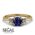 Classic Three Stone Sapphire Engagement Ring - Valentina No. 13 image 10