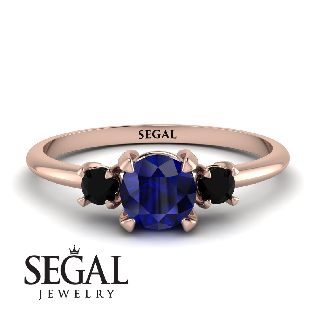 Classic Three Stone Sapphire Engagement Ring - Valentina No. 44