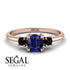 Classic Three Stone Sapphire Engagement Ring - Valentina No. 44