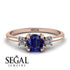 Classic Three Stone Sapphire Engagement Ring - Valentina No. 14