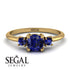 Classic Three Stone Sapphire Engagement Ring - Valentina No. 73