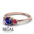 Classic Three Stone Sapphire Engagement Ring - Valentina No. 59 image 3