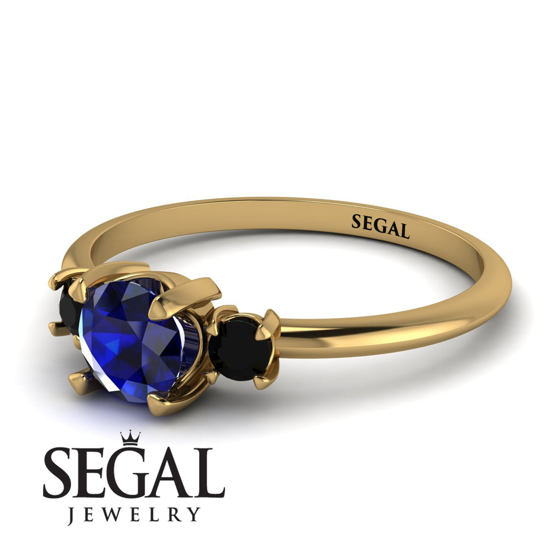 Classic Three Stone Sapphire Engagement Ring - Valentina No. 43
