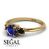 Classic Three Stone Sapphire Engagement Ring - Valentina No. 43 image 3