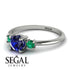 Classic Three Stone Sapphire Engagement Ring - Valentina No. 30 image 3