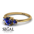 Classic Three Stone Sapphire Engagement Ring - Valentina No. 73 image 3
