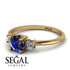 Classic Three Stone Sapphire Engagement Ring - Valentina No. 13 image 3