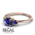 Classic Three Stone Sapphire Engagement Ring - Valentina No. 74 image 3