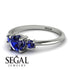 Classic Three Stone Sapphire Engagement Ring - Valentina No. 75 image 3