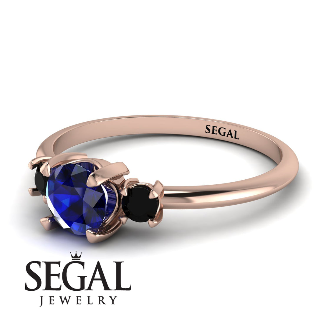 Classic Three Stone Sapphire Engagement Ring - Valentina No. 44