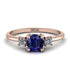 Classic Three Stone Sapphire Engagement Ring - Valentina No. 14
