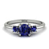 Classic Three Stone Sapphire Engagement Ring - Valentina No. 75 image 1