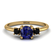 Classic Three Stone Sapphire Engagement Ring - Valentina No. 43 image 1