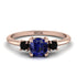 Classic Three Stone Sapphire Engagement Ring - Valentina No. 44 image 1