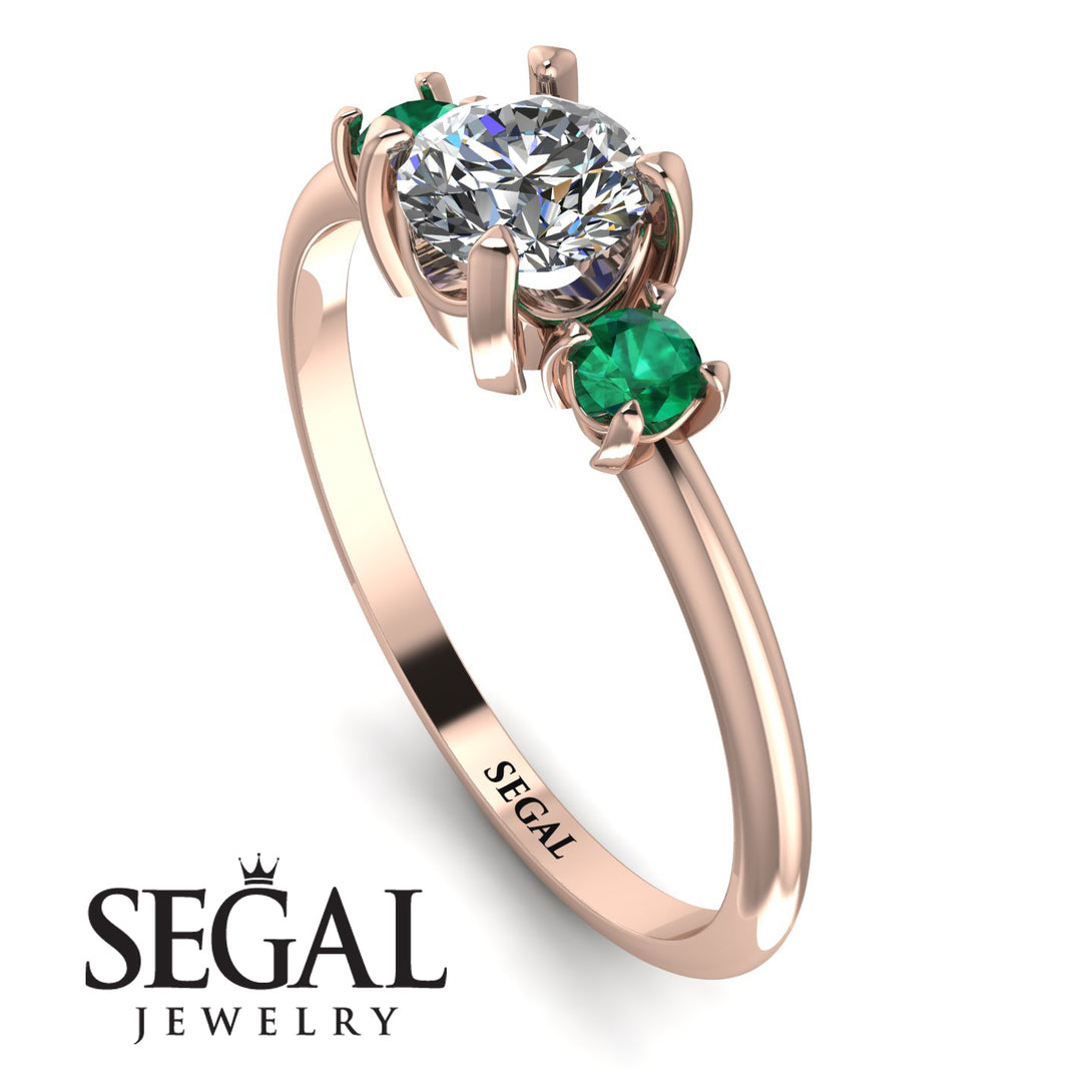 Classic Three Stone Diamond Engagement Ring - Valentina No. 17