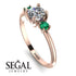 Classic Three Stone Diamond Engagement Ring - Valentina No. 17 image 2