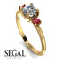 Classic Three Stone Diamond Engagement Ring - Valentina No. 46