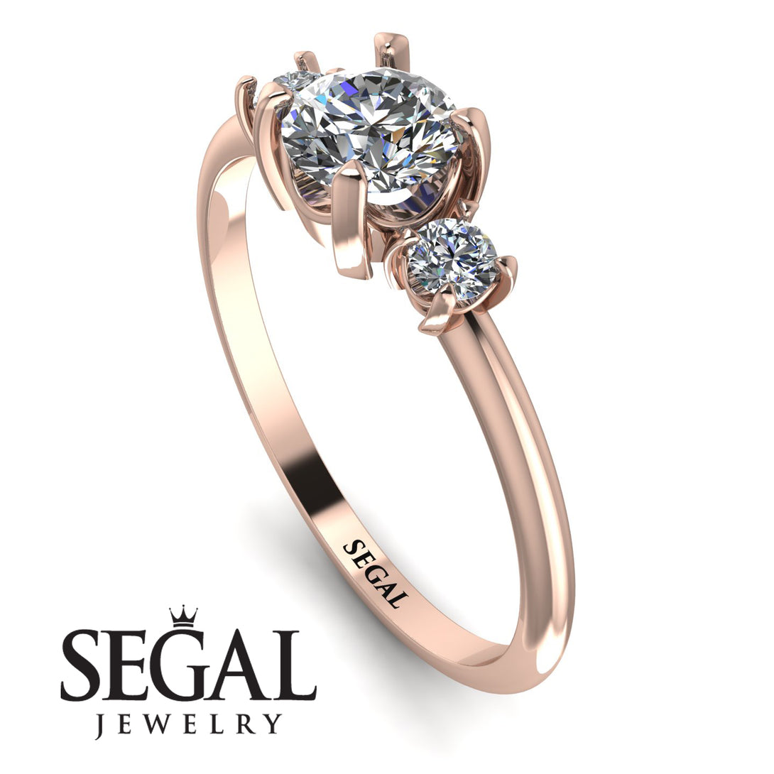 Classic Three Stone Diamond Engagement Ring - Valentina No. 2
