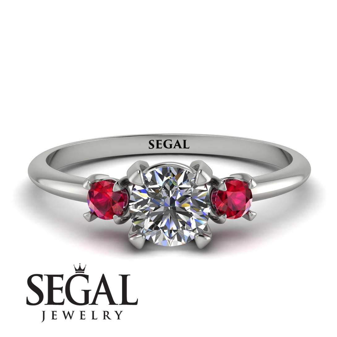 Classic Three Stone Diamond Engagement Ring - Valentina No. 48