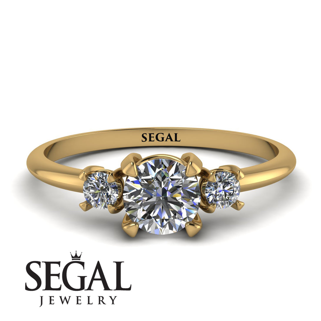 Classic Three Stone Diamond Engagement Ring - Valentina No. 1