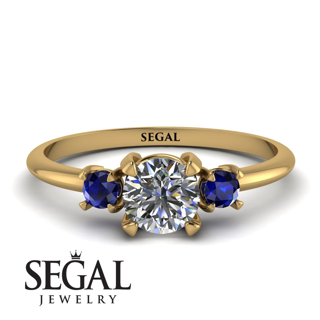 Classic Three Stone Diamond Engagement Ring - Valentina No. 61