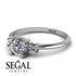 Classic Three Stone Diamond Engagement Ring - Valentina No. 3