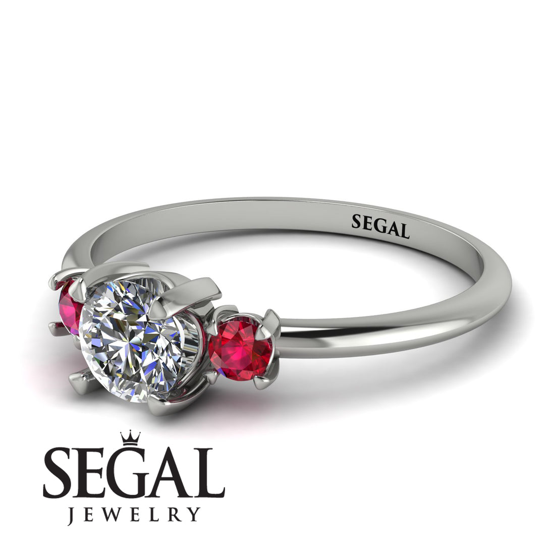 Classic Three Stone Diamond Engagement Ring - Valentina No. 48