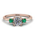 Classic Three Stone Diamond Engagement Ring - Valentina No. 17