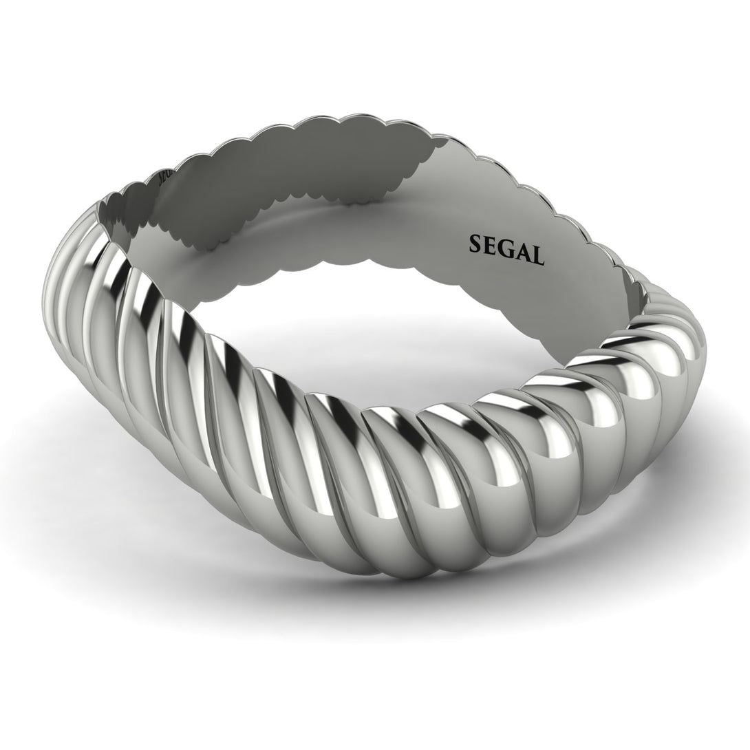Curved Twist Men's Wedding Band