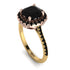Two Tones Gorgeous Cushion Cut Black Diamond Pave Engagement Ring With Hidden Stone - Kira No. 79