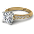 Two Tones Luxury Pave Cushion Cut Diamond Engagement Ring With Hidden Stone - Esmeralda No. 77