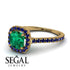 Cushion Emerald Halo Engagement Ring - Jade No. 64 image 10