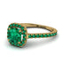 Custom 22k Cushion Emerald Halo Engagement Ring - Jade No. 190