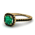 Cushion Emerald Halo Engagement Ring - Jade No. 34 image 1